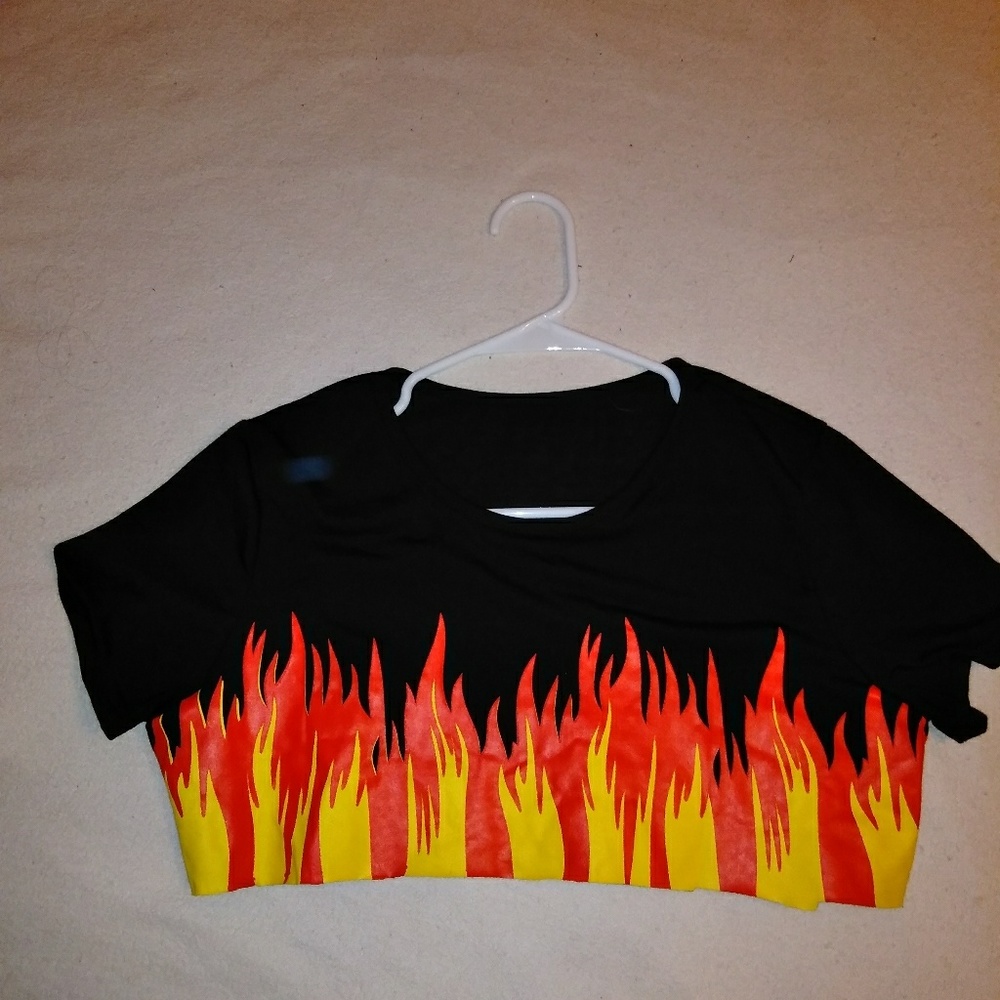 Flames crop top